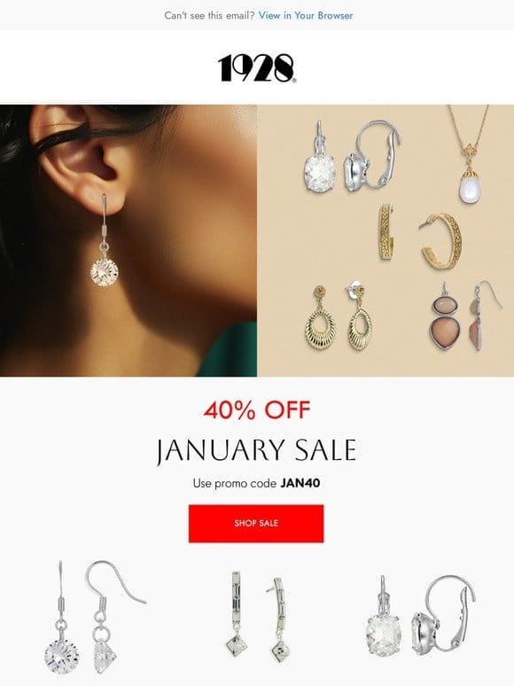 ENDS TODAY! JANUARY SALE. 40% OFF