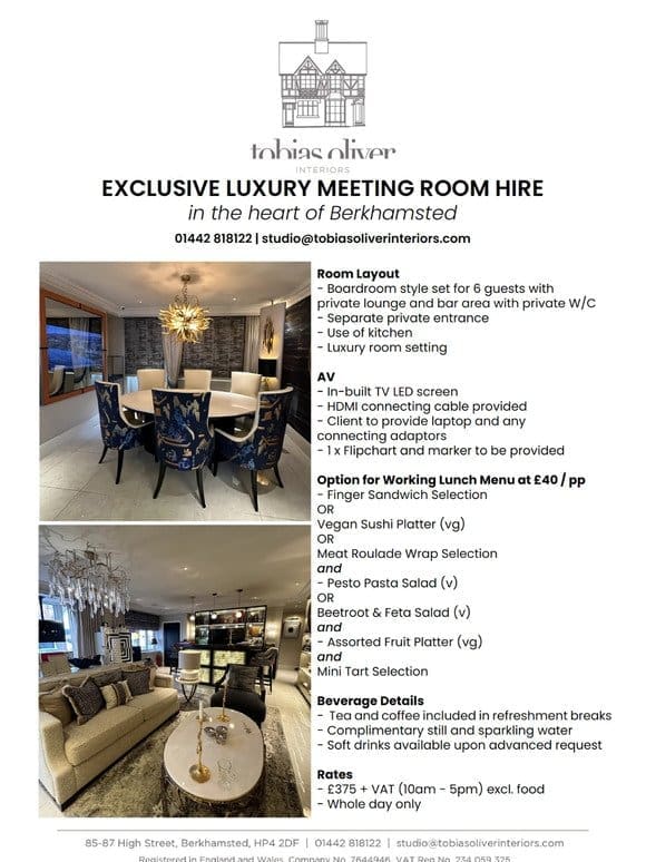 EXCITING NEW MEETING SPACE AVAILABLE TO HIRE
