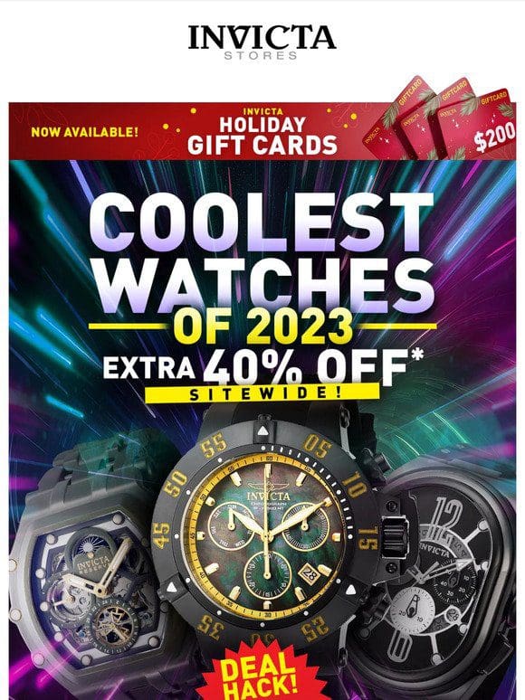 EXTRA 40% OFF The Coolest Watches Of 2023❗️