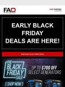 Early Black Friday Deals Are Here