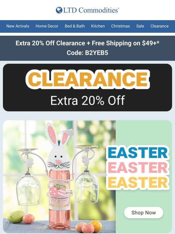 Easter Elegance + Extra 20% Off Clearance + Free Shipping