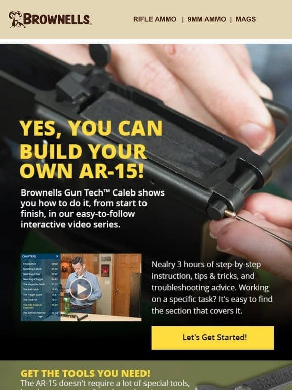 Easy， step-by-step AR-15 build video series!