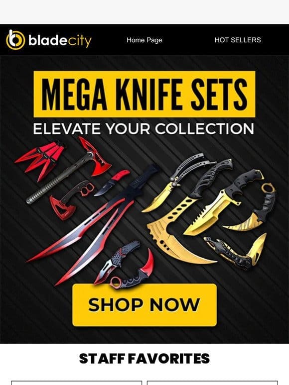 Elevate Your Collection With Our MEGA KNIFE SETS