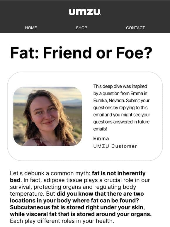 Emma’s Question Answered: The Surprising Truth About Fat