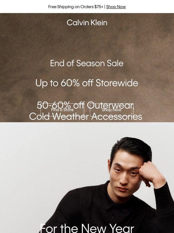 End of Season Sale Still On – Up to 60% off Storewide