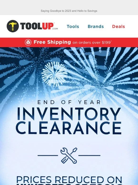 End of Year Inventory Clearance Sale!