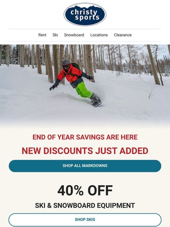 End of year savings are here!