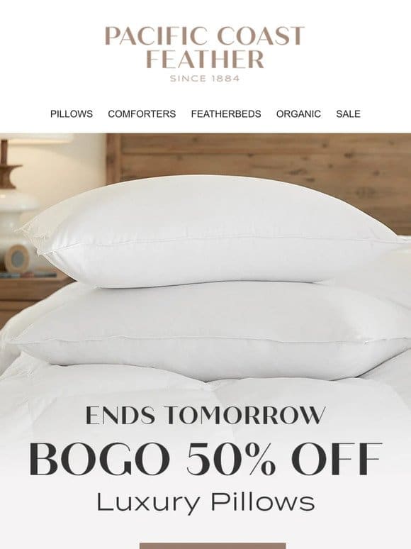 Ends Tomorrow: BOGO 50% OFF Incredibly Soft Pillows