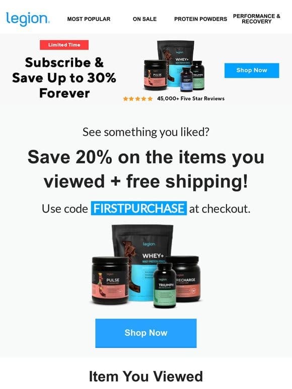 Enjoy 20% off the items you viewed