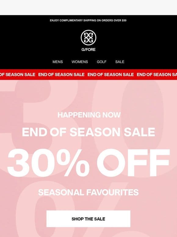 Enjoy 30% Off Select Styles