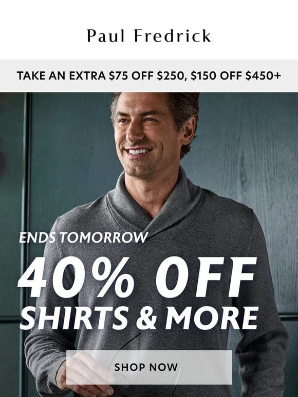 Enjoy 40% off a huge selection of styles