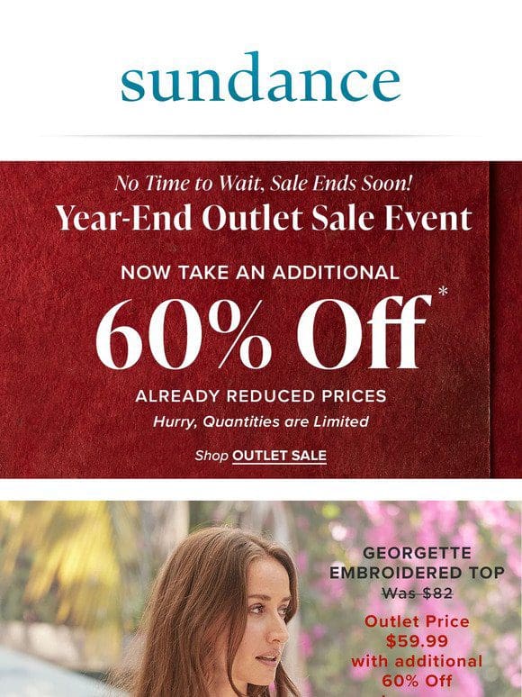 Enjoy Extra 60% Off Outlet To Ring In 2024!