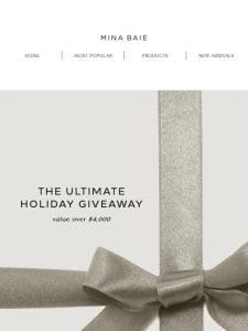 Enter The ULTIMATE Holiday Giveaway