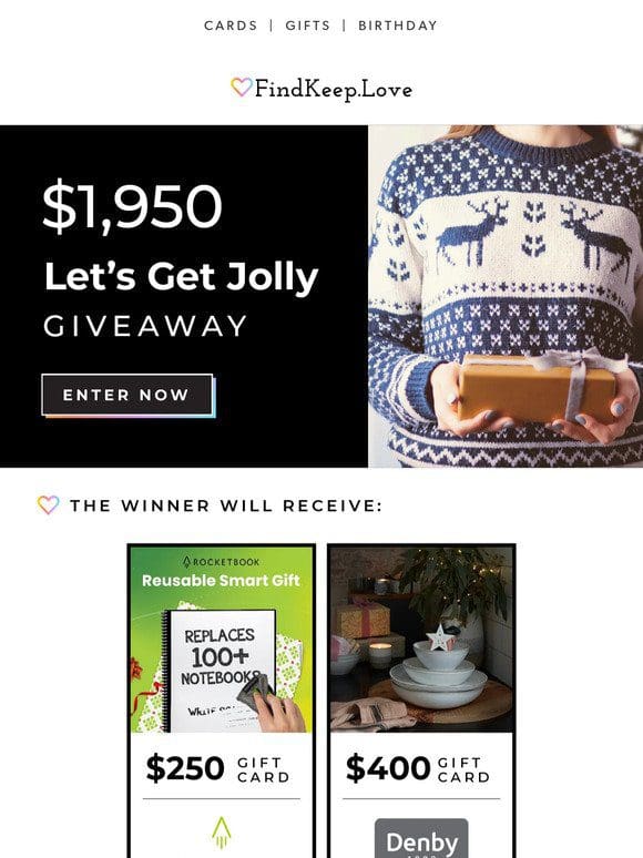 Enter to win a $1，950 giveaway!