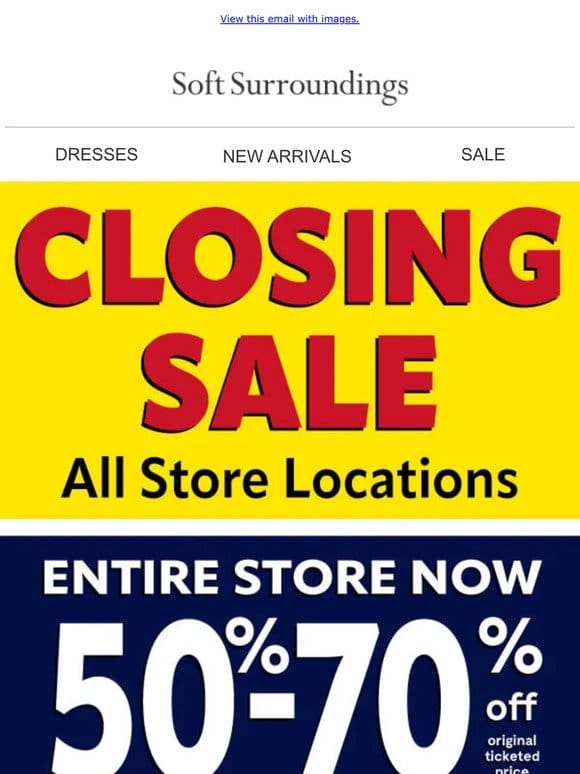 Entire Store now 50 to 70% off!