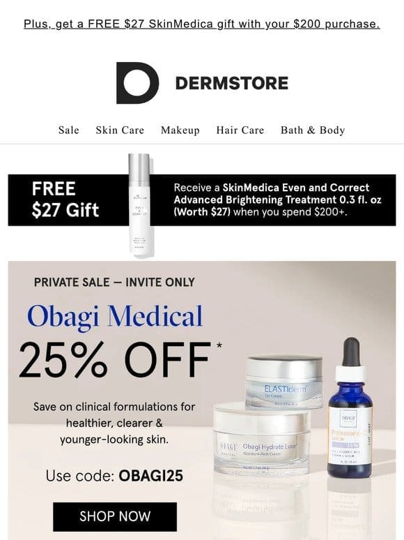 Exclusive Access! 25% off Obagi Medical’s transformational skin care