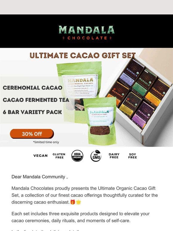 Exclusive Offer: 30% Off Our Ultimate Cacao Gift Set