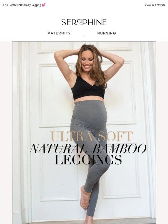Experience Unmatched Comfort: Our Ultra-Soft Bamboo Maternity Leggings!