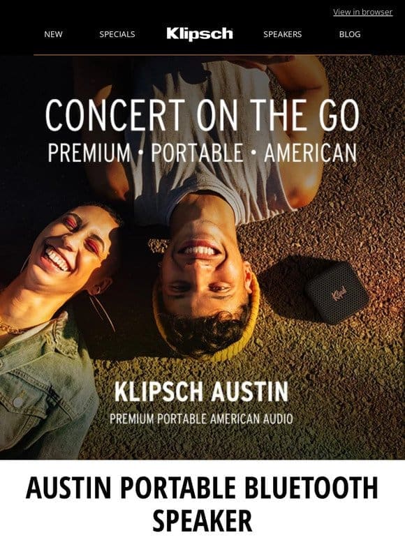 Experience the Soul of Live Music Anywhere with the Klipsch Austin Speaker!