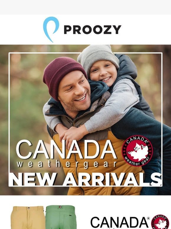 Explore our latest arrivals from Canada Weather Gear