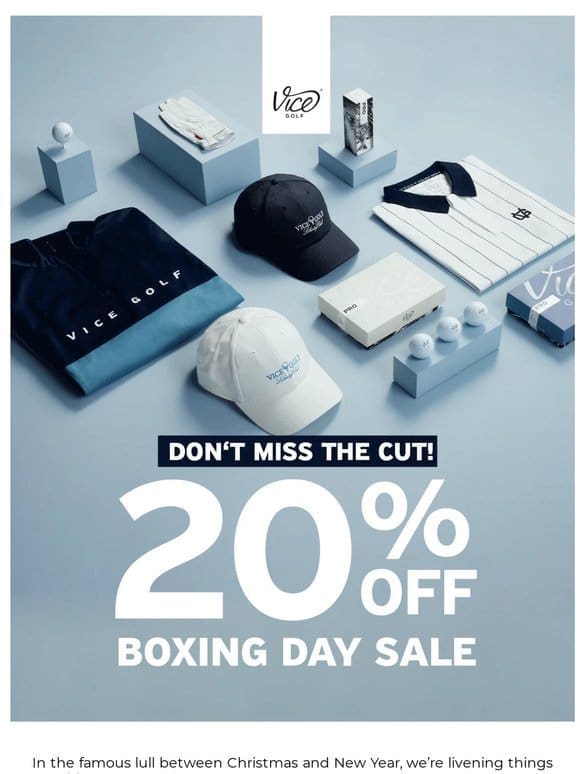 Extended Boxing Day Sale: 20% OFF