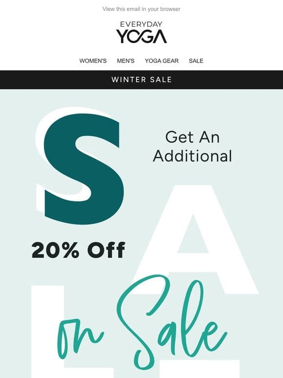Extra 20% off Sale on Sale Continues!
