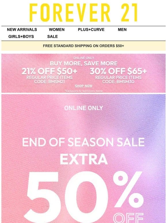 Extra 50% off Sale Now  ️