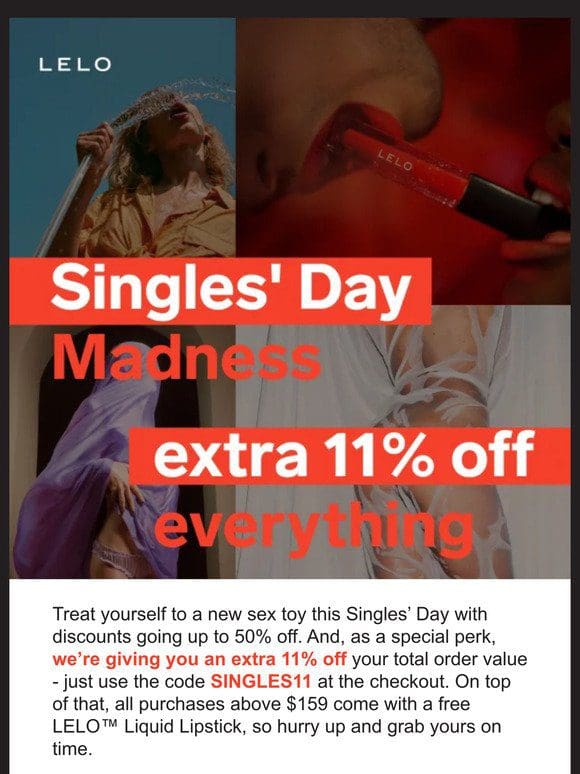 Extra Singles’ Day Discount