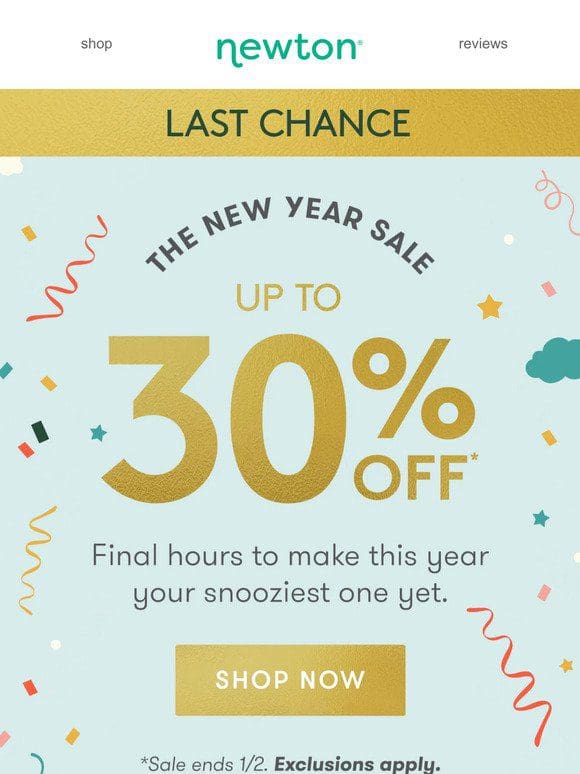 FINAL HOURS: Up to 30% OFF ends at midnight!