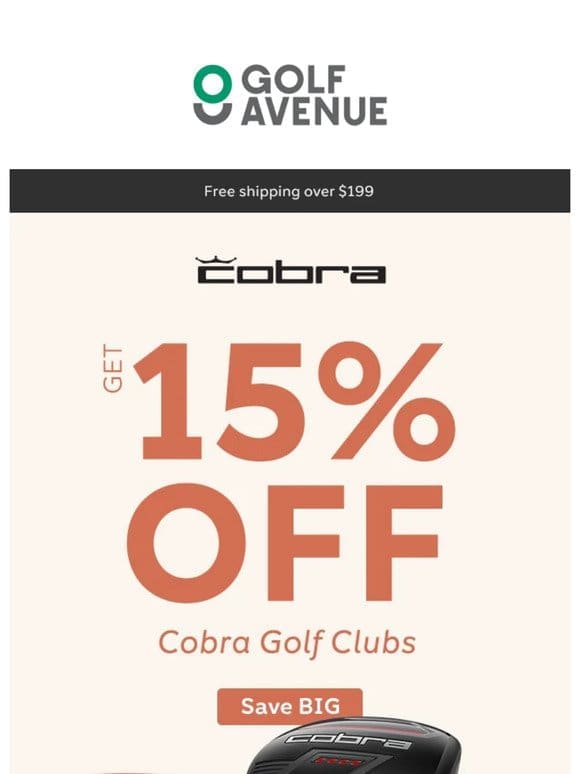 FLASH SALE ⚡ 15% OFF Cobra Clubs