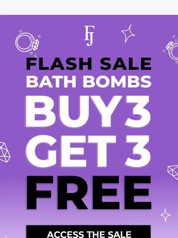FLASH SALE ⚡ Buy 3， Get 3 FREE Bath Bombs