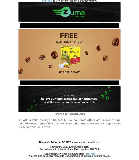 FREE Café Bustelo Espresso from Zuma!