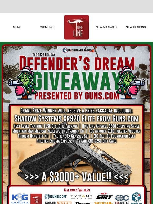 FREE Entry To Win Over $3，000 In Firearms Gear!