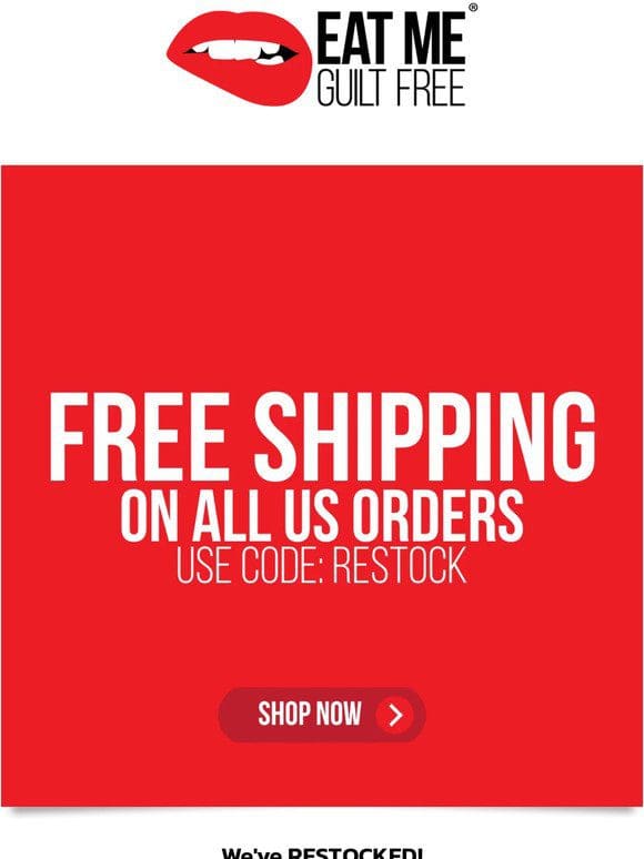 FREE SHIPPING ON ALL DOMESTIC ORDERS