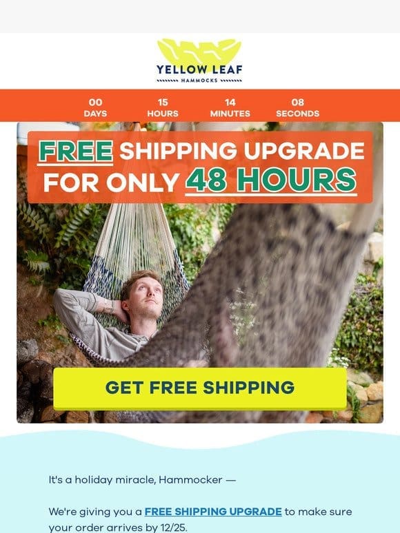 FREE SHIPPING UPGRADE: Get it in time! ⏰