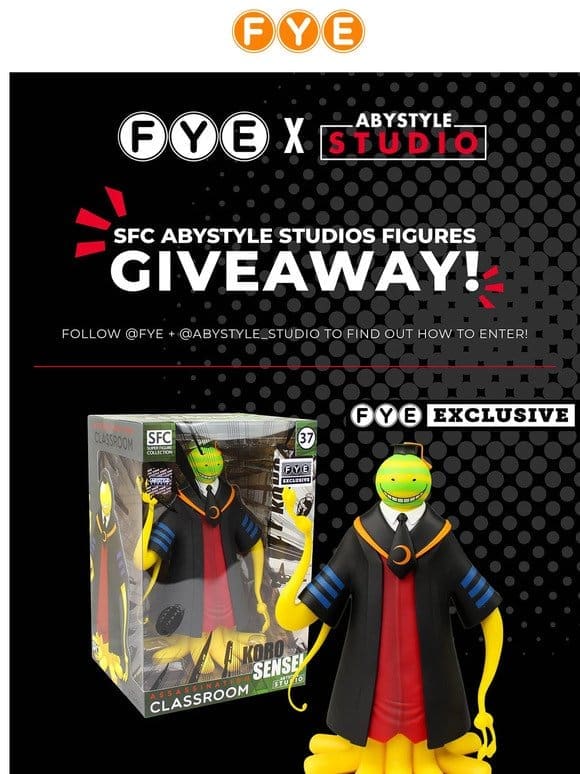 FYE x Abystyle Studio Giveaway!