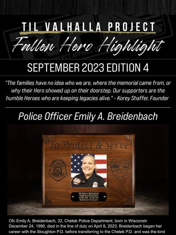 Fallen Hero Newsletter | Learn About The Heroes You Helped Honor