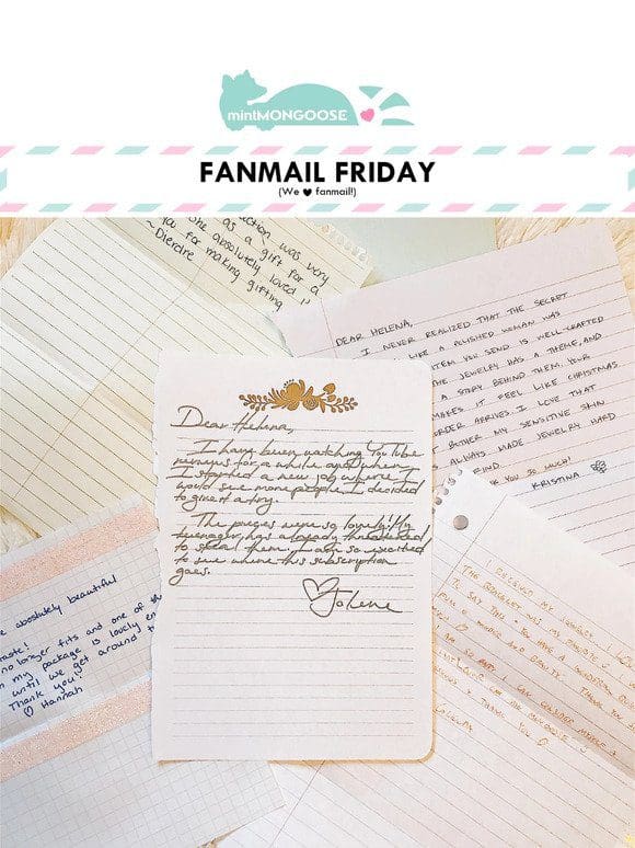 [Fanmail Friday] It’s Saturday?!