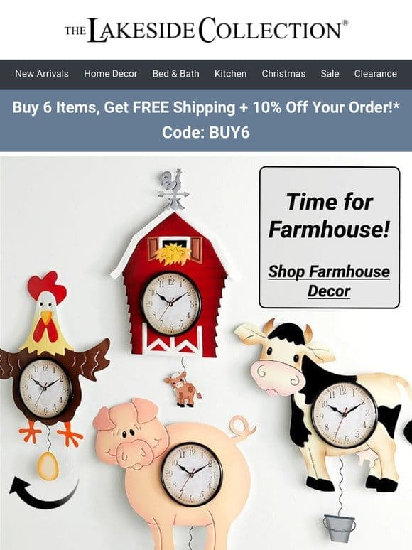 Farmhouse Fresh: 10% Off + Shipping’s On Us!