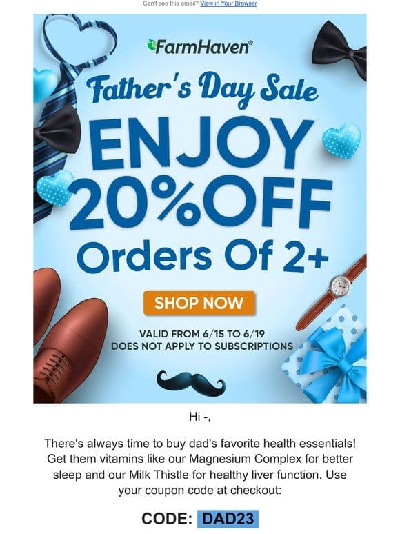 Father’s Day Sale Is HERE