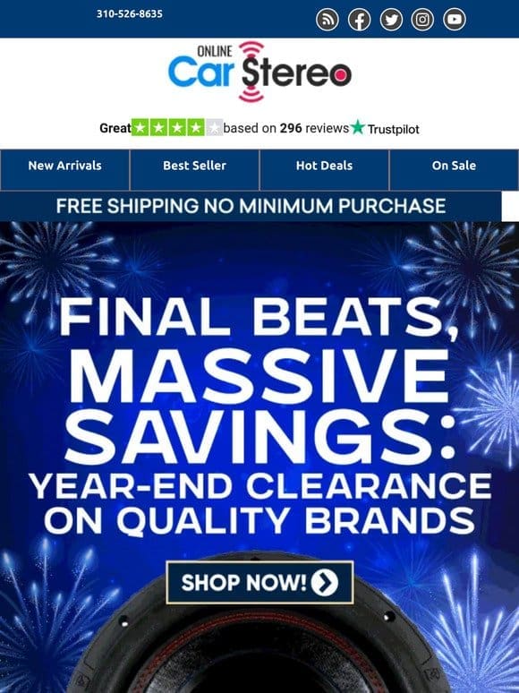 Final Beats， Massive Savings   Year-End Clearance on Quality Brands!