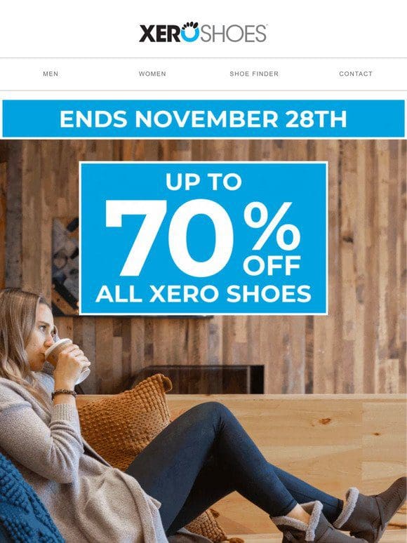 Final Days – Up to 70% Off Xero Shoes