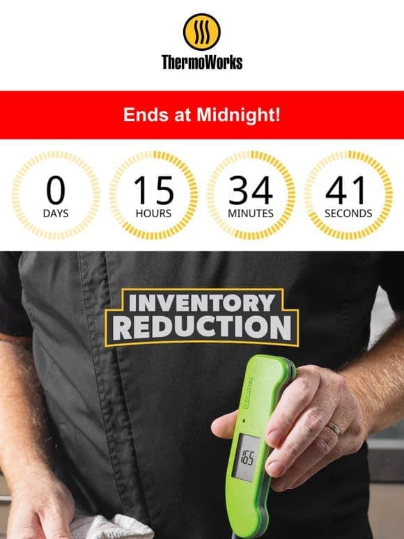 Final Hours: Up to 60% Off Inventory Reduction Sale Ends Tonight!