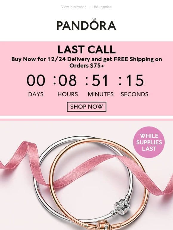 Final Hours for Free Shipping + Free Bracelet for the Holidays!