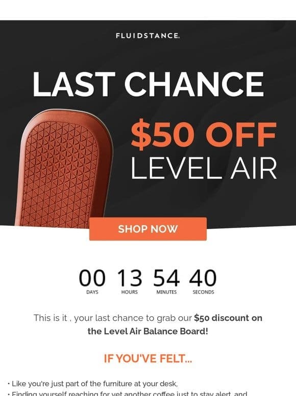 Final Hours to Grab Your $50 Off on Level Air Balance Board!