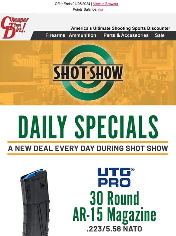 Final SHOT Special – Ten AR-15 Mags for $80