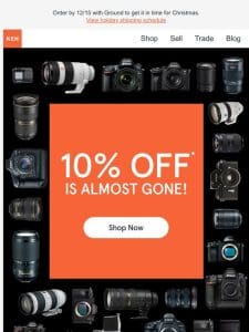Final hours to save on camera gear ⏰