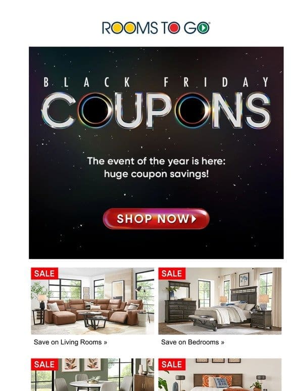 Finally! Black Friday Coupons are here!