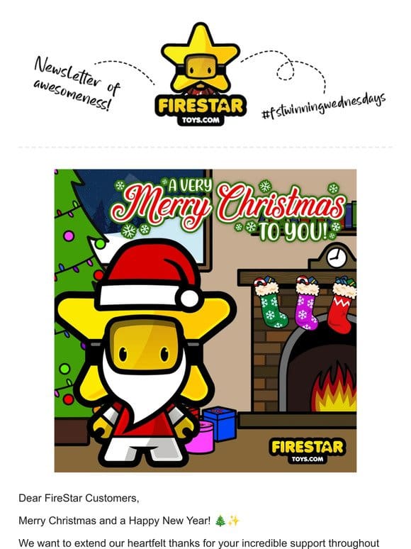 FireStar’s Festive Cheers: Merry Christmas， Happy New Year
