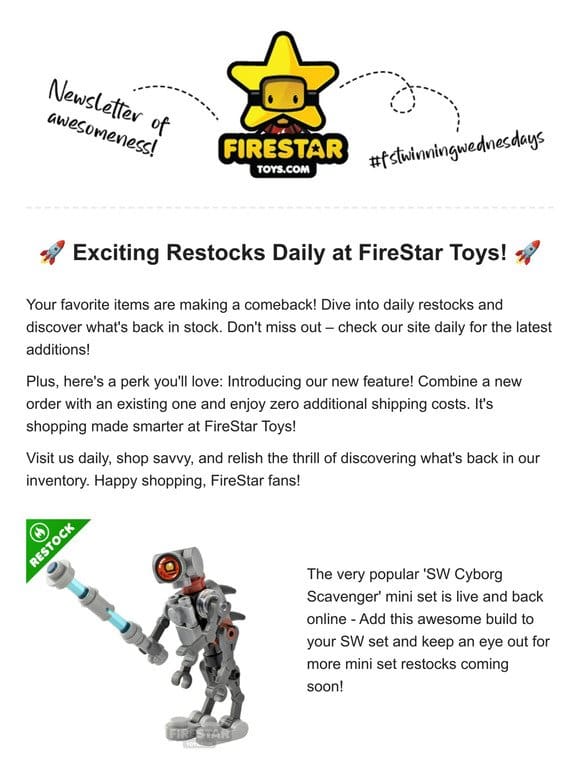 Firestar Finds: Restock Revelations and Combine Your Order Magic!